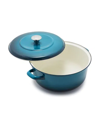 Merten & Storck Enameled Iron 5.3-quart 1873 Dutch Oven In Aegean Teal