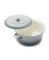 Merten & Storck Enameled Iron 5.3-quart 1873 Dutch Oven In Cloud Gray
