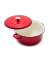 Merten & Storck Enameled Iron 5.3-quart 1873 Dutch Oven In Foundry Red