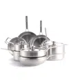 Merten & Storck Stainless Steel 14-piece Cookware Set In Stainless Steel