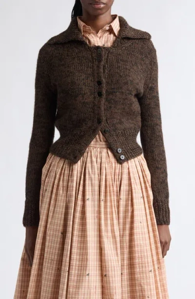 Meruert Tolegen Hand Knit Alpaca Cardigan In Alpaca Blend