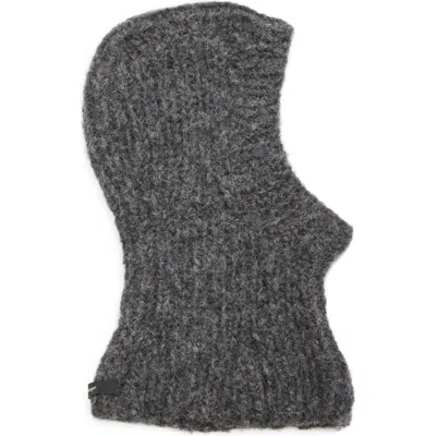 Meruert Tolegen Hand Knit Balaclava In Gray