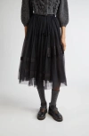 Meruert Tolegen Volume Tulle A-line Skirt In Black