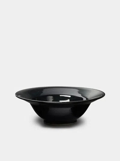 Mervyn Gers Ceramics Hand-glazed Ceramic Deep Bowls (set Of 6)  Abask Gift Set In Black