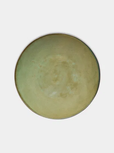 Mervyn Gers Ceramics Hand-glazed Ceramic Dinner Plates - 11in/28cm (set Of 6) In Green