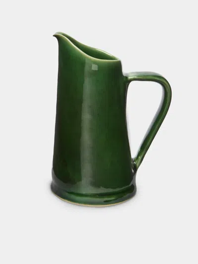 Mervyn Gers Ceramics Hand-glazed Ceramic Extra Large Jug In Green