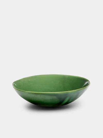 Mervyn Gers Ceramics Hand-glazed Ceramic Large Bowl In Green