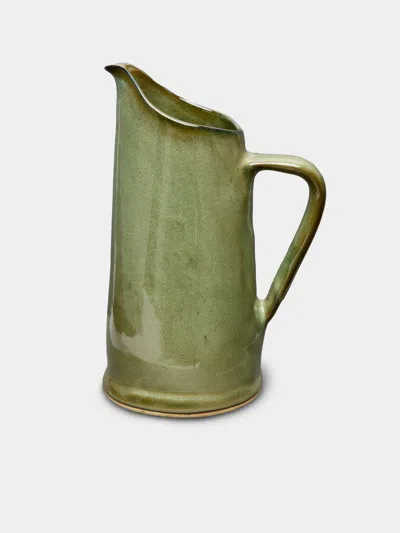Mervyn Gers Ceramics Hand-glazed Ceramic Extra Large Jug In Green
