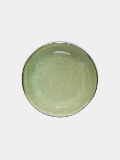 Mervyn Gers Ceramics Hand-glazed Ceramic Plates - 9in/23cm (set Of 6) In Green