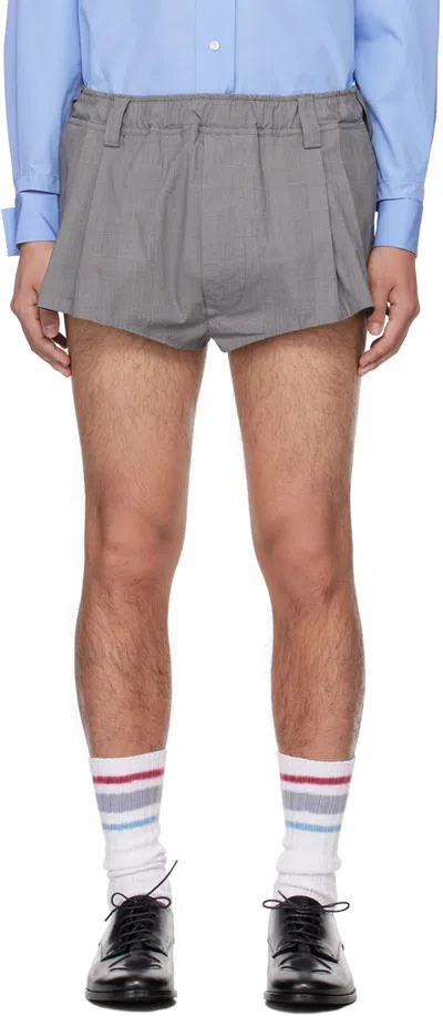 Meryll Rogge Black & White Micro Shorts In Black/white