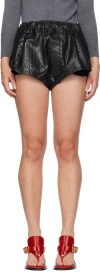 Meryll Rogge Black Lacquered Shorts In Black