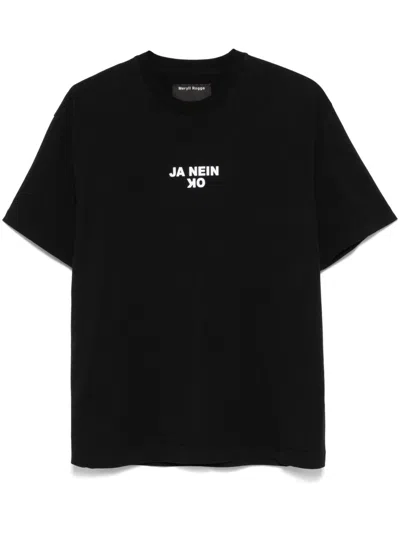 MERYLL ROGGE BLACK LOGO-PRINT T-SHIRT