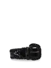 Meryll Rogge Black Woven Belt In Black