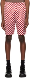 Meryll Rogge Burgundy & White Check Shorts In Burgundy/white