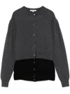 Meryll Rogge Cashmere Puff Sleeve Cardigan In Grey