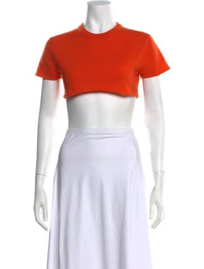 Pre-owned Meryll Rogge Cashmere Crew Neck Sweater In Orange