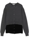 Meryll Rogge Cashmere Puff Sleeve Cardigan In Grey