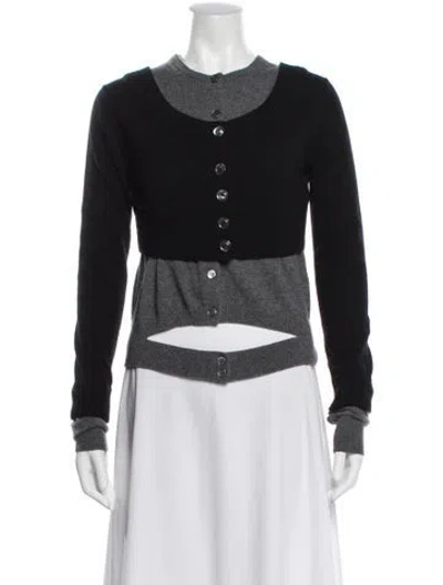 Pre-owned Meryll Rogge Cashmere Scoop Neck Sweater In Black