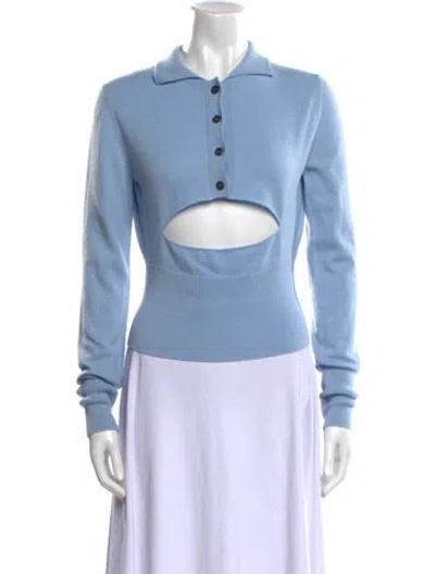 Pre-owned Meryll Rogge Cashmere Striped Sweater In Blue