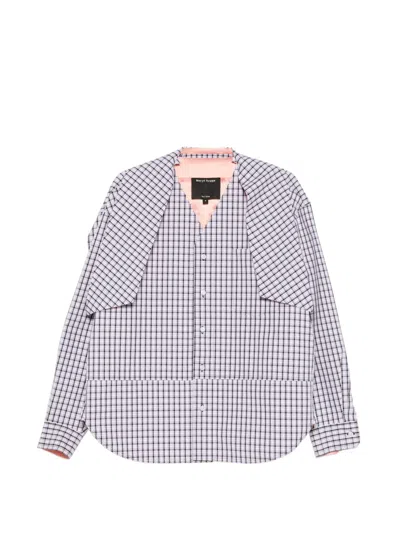 Meryll Rogge Check-pattern Long-sleeve Shirt In Purple