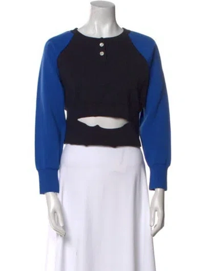 Pre-owned Meryll Rogge Colorblock Pattern Crew Neck Sweater In Multi