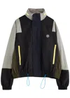 Meryll Rogge Colour-block Nylon Bomber Jacket In Black Multi
