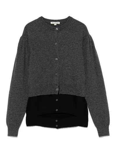 MERYLL ROGGE CASHMERE PUFF SLEEVE CARDIGAN
