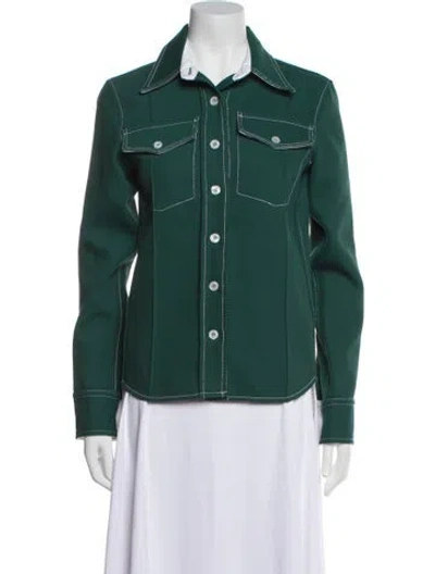 Pre-owned Meryll Rogge Denim Jacket In Green