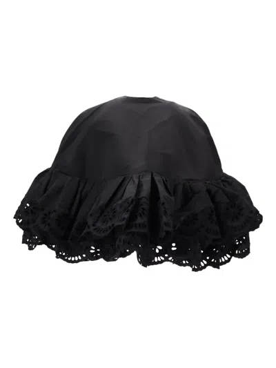 Meryll Rogge Broderie Anglaise Cape Top In Black