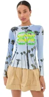 Meryll Rogge Fitted T-shirt Blue Multi In Blue