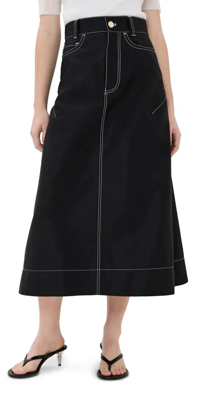 Meryll Rogge Flared Workwear Skirt Black