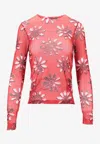 Meryll Rogge Floral Print Long-sleeved T-shirt In Red