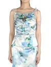 Meryll Rogge Floral-print Top In Blue