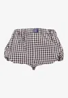 Meryll Rogge Gingham Check Boxer Bloomer In White