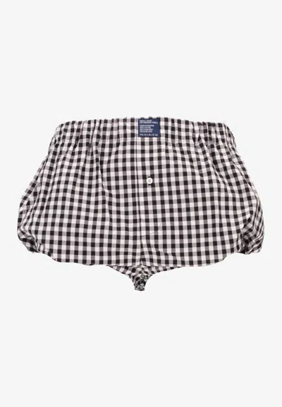 Meryll Rogge Gingham Check Boxer Bloomer In White