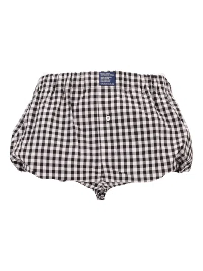 Meryll Rogge Gingham-pattern Bloomer Shorts In Black