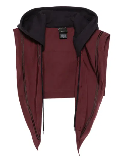 Meryll Rogge Hooded Drawstring Hat In Red