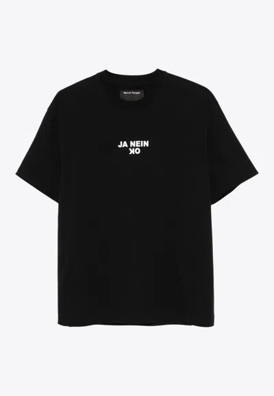 Meryll Rogge Ja Nein Ok Fitted T-shirt In Black