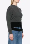 Meryll Rogge Knitted Layered Cardigan In Gray