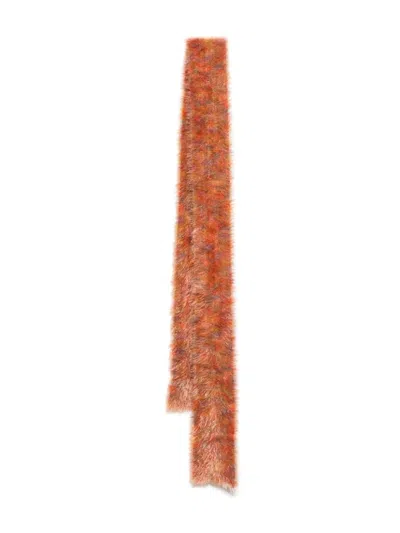 Meryll Rogge Metallic Effect Scarf In Orange