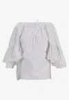 Meryll Rogge Off-shoulder Ruffled Blouse In White