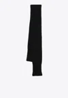 Meryll Rogge Ribbed Wool Scarf In Black