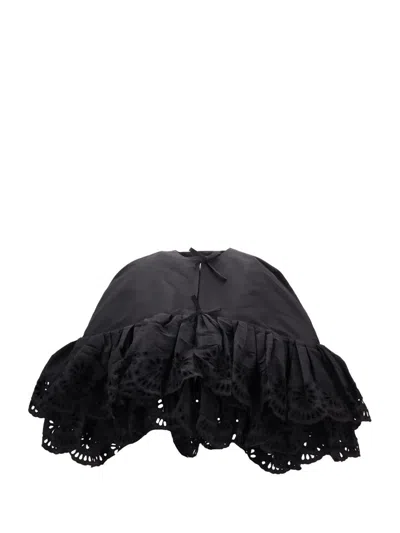 Meryll Rogge Broderie Anglaise Cape Top In Black