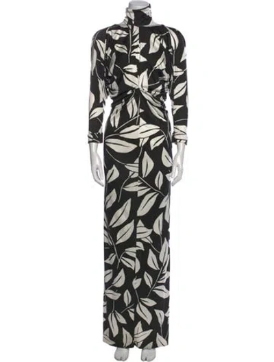 Pre-owned Meryll Rogge Silk Long Dress In Black