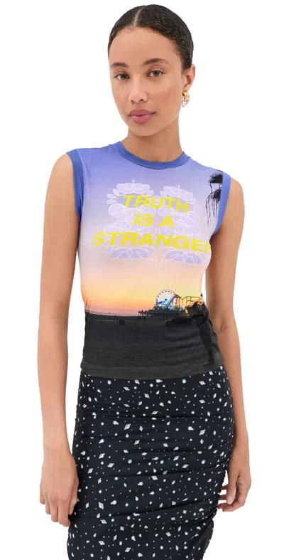 Meryll Rogge Sleeveless T-shirt Multicolor In Blue