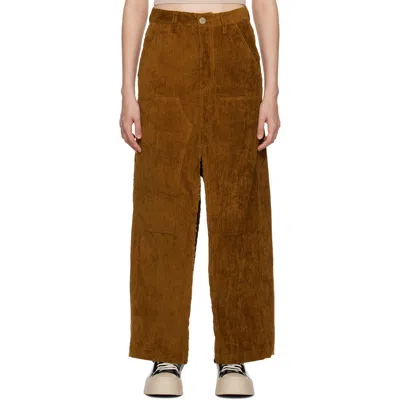 Meryll Rogge Slit Corduroy Maxi Skirt In Brown