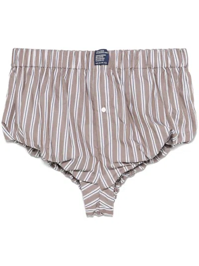 Meryll Rogge Striped Shorts In Brown Multi