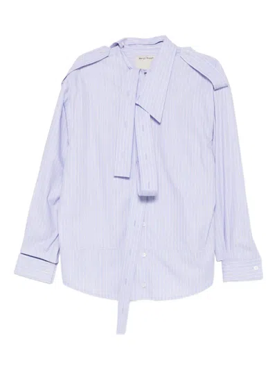 Meryll Rogge Striped Tie Top In Blue