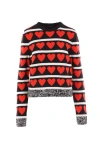 Meryll Rogge Women's Crewneck Slim Neck Sweater In Red Multi