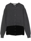Meryll Rogge Cashmere Puff Sleeve Cardigan In Grey